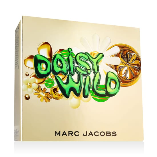 Marc Jacobs Daisy Wild lõhnapudeli kujundus lilledega