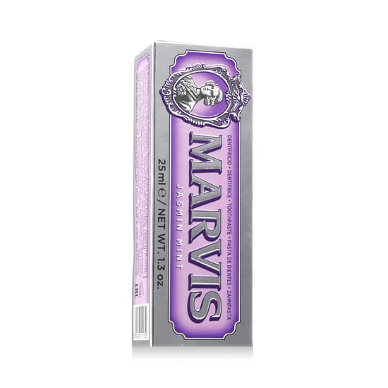 Close-up of Marvis Jasmin Mint Toothpaste tube
