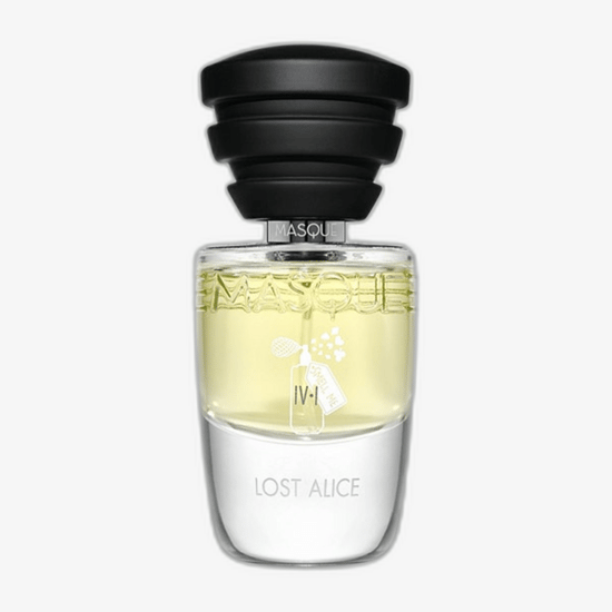 Оригинальная упаковка Masque Milano Lost Alice EDP Бутылка Masque Milano Lost Alice EDP крупным планом