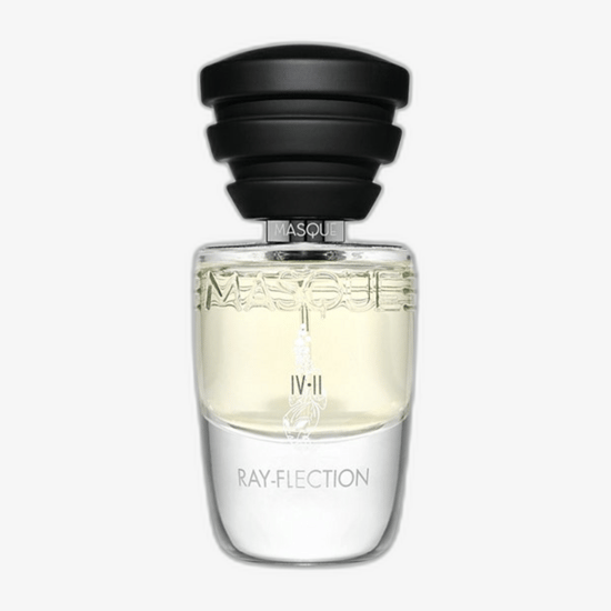 Original packaging of Masque Milano Ray-Flection EDP Bottle of Masque Milano Ray-Flection EDP up close