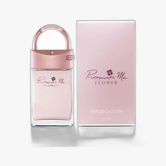 Close-up of Mauboussin Promise Me Flower EDP bottle