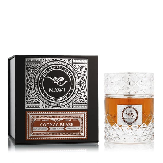 Originaalne Mawj Cognac Blaze EDP pakend Elegantne pudel Mawj Cognac Blaze Eau De Parfum