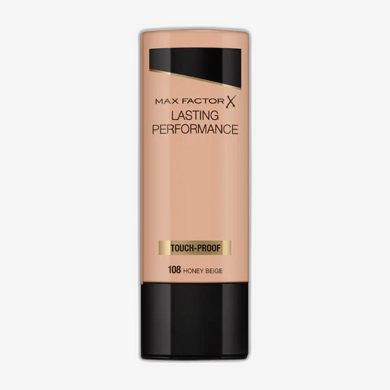 Бутылочка тонального крема Max Factor Facefinity Lasting Performance (110 Honey) крупным планом