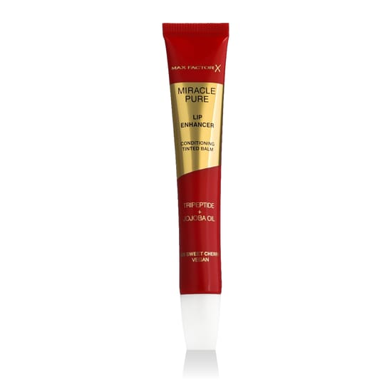 Close-up of Max Factor Miracle Pure Lip Enhancer in Sweet Cherry Shade
