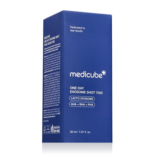 Close-up of Medicube Zero One Day Exosome Shot 7500 bottle