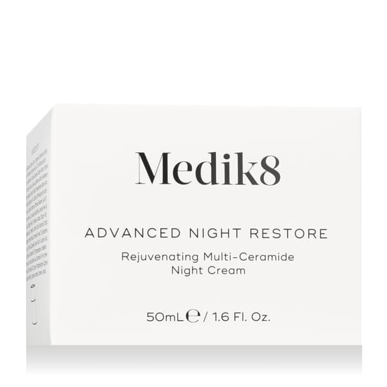 Medik8 advanced night restore öökreemi pakend Medik8 advanced night restore niisutava öökreemi pudel