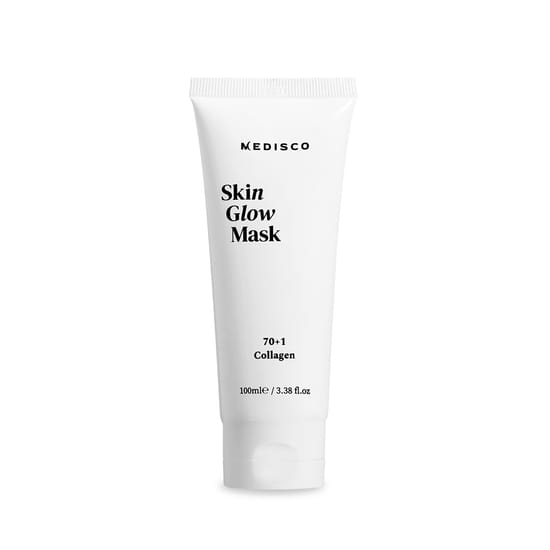 Medisco Skin Glow Mask in 100 ml tube Close-up of Medisco Skin Glow Mask packaging