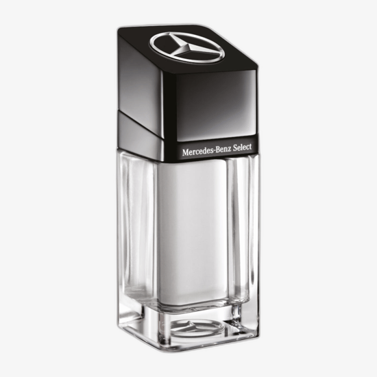 Mercedes-Benz Select EDT originaalpakend – klassikaline lõhn Mercedes-Benz Select EDT avatud pudel – värske ja elegantne lõhn
