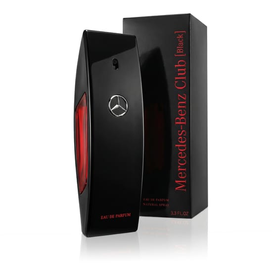Mercedes-Benz Club Black EDP originaalpakend – minimalistlik klassika Mercedes-Benz Club Black EDP pudel puhta ja stiilse disainiga