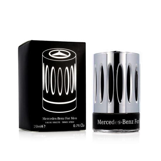 Bottle of Mercedes-Benz EDT perfume with elegant design