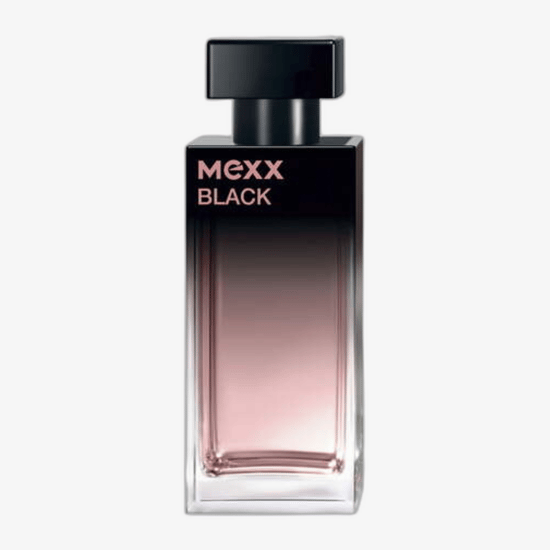 Mexx Black Woman EDP parfüümi pudel mustal taustal