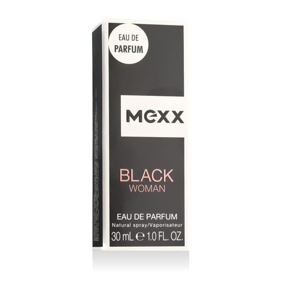 Mexx Black Woman EDP parfüümi pudel mustal taustal