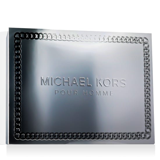 Elegant packaging of the Michael Kors Pour Homme EDP set