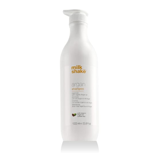 Milk Shake argan šampooni pakendi detailid Milk Shake argan šampooni pudel 1000 ml
