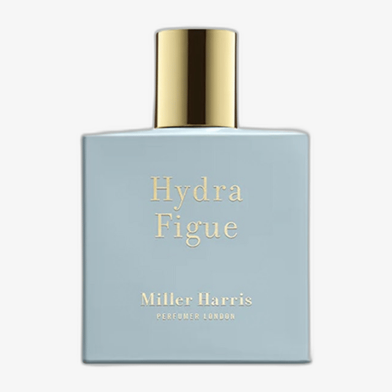 Bottle of Miller Harris Hydra Figue EDP up close