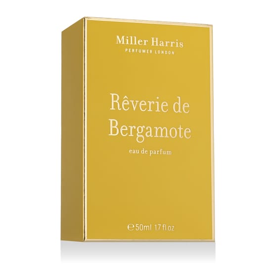 Бутылка Miller Harris Rêverie de Bergamote EDP крупным планом