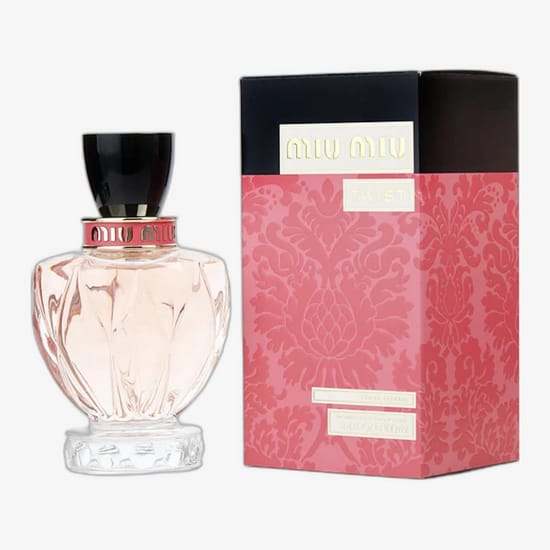 Close-up of Miu Miu Twist EDP spray sample