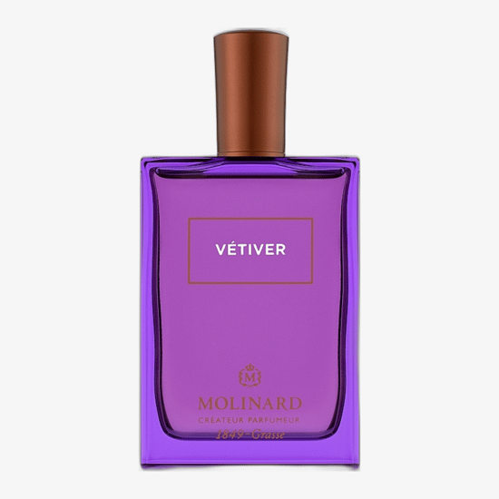 Close-up of the Molinard Vétiver EDP bottle