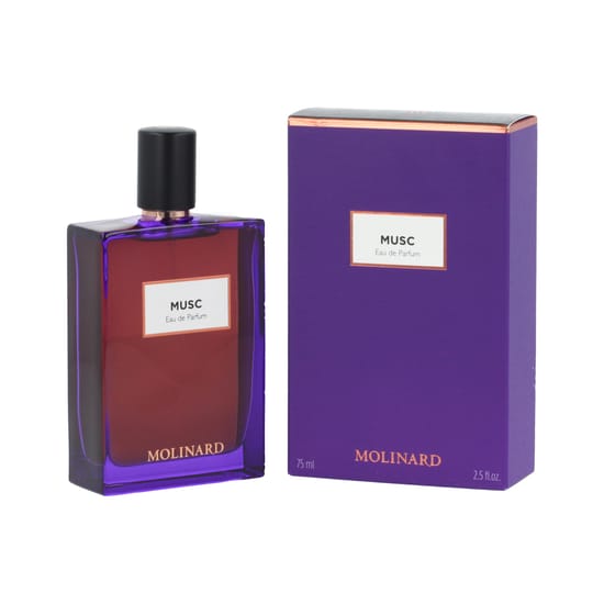 Close-up of the Molinard Musc EDP bottle