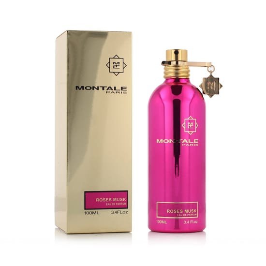 Close-up of montale paris roses musk edp bottle