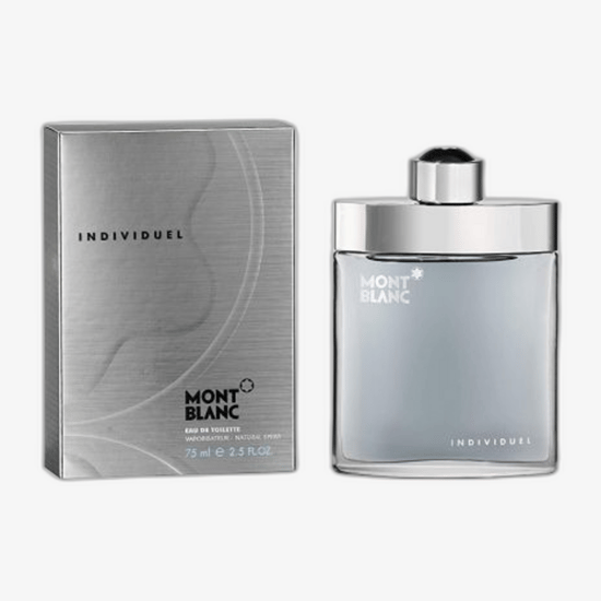Close-up of Montblanc Individuel EDT bottle