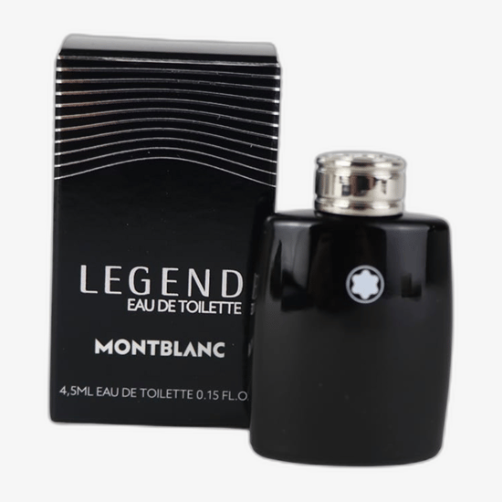 Close-up of Montblanc Legend for Men EDT Miniature bottle