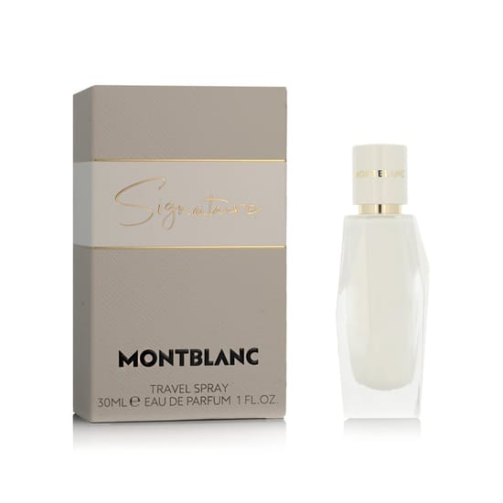 Close-up of Montblanc Signature Eau de Parfum bottle