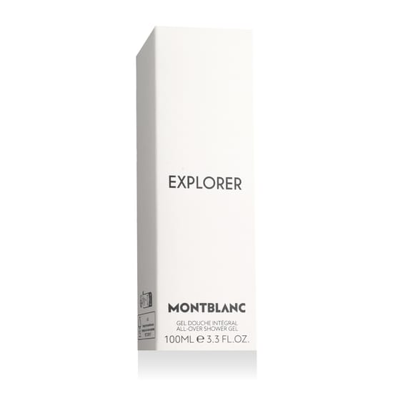 Montblanc Explorer lõhnastatud dušigeel minimalistliku disainiga pudel