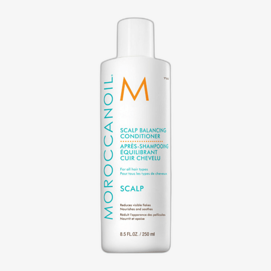 Флакон кондиционера Moroccanoil scalp balancing conditioner, крупный план