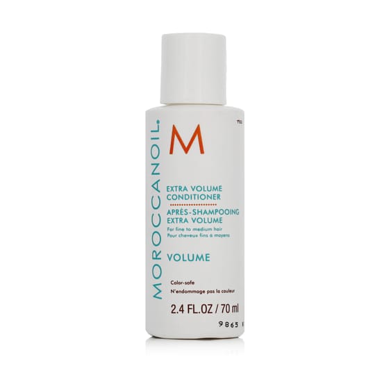 Close-up of Moroccanoil Volume Extra Volume Conditioner Bottle