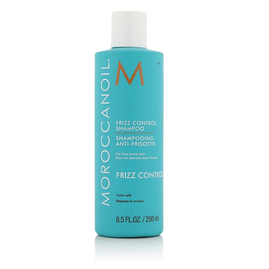 Bottle of Moroccanoil Frizz Control Shampoo for frizz management