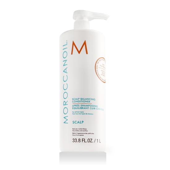 Флакон кондиционера Moroccanoil scalp balancing conditioner, крупный план