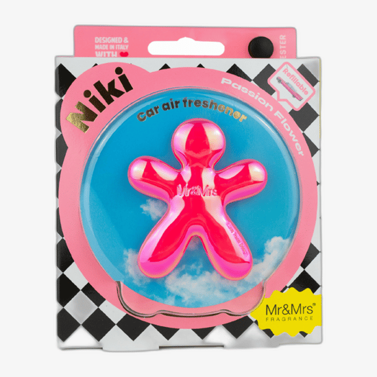 Mr & Mrs Fragrance Niki Passion Flower Car Scents Packaging
