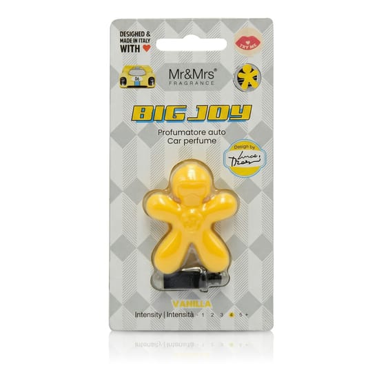 Vanilla aroomid auto jaoks Mr & Mrs Fragrance'ilt Mr & Mrs Fragrance Big Joy Vanilla auto aroomide pakend