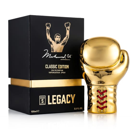 Оригинальная упаковка Muhammad Ali Legacy Classic Edition Round 5 EDP Элегантный флакон Muhammad Ali Legacy Classic Edition Round 5 EDP