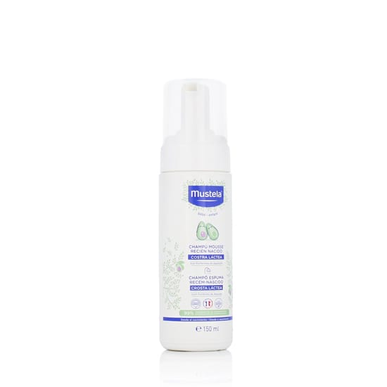 Бутылочка нежного пенящегося шампуня Mustela Bébé для новорожденных