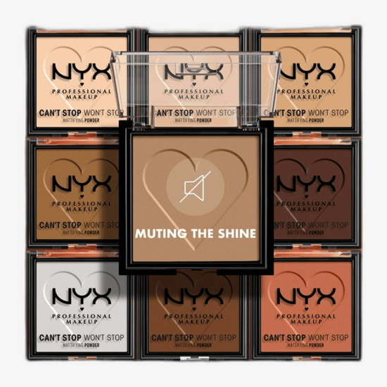 Close-up of NYX Professional Makeup Can't Stop Won't Stop Mattifying Powder in Shade 02 Light