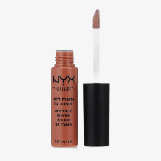 Close-up of NYX Professional Makeup Soft Matte Lip Cream in shade 09 Abu Dhabi