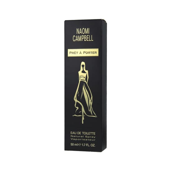 Оригинальная упаковка Naomi Campbell Prêt à Porter EDT Флакон Naomi Campbell Prêt à Porter EDT вблизи