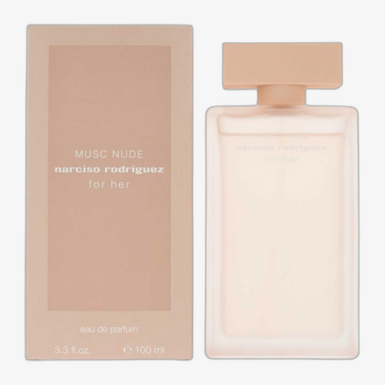 Крупный план флакона Narciso Rodriguez Musc Nude For Her EDP