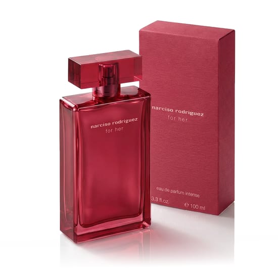 Close-up of Narciso Rodriguez For Her EDP Intense bottle