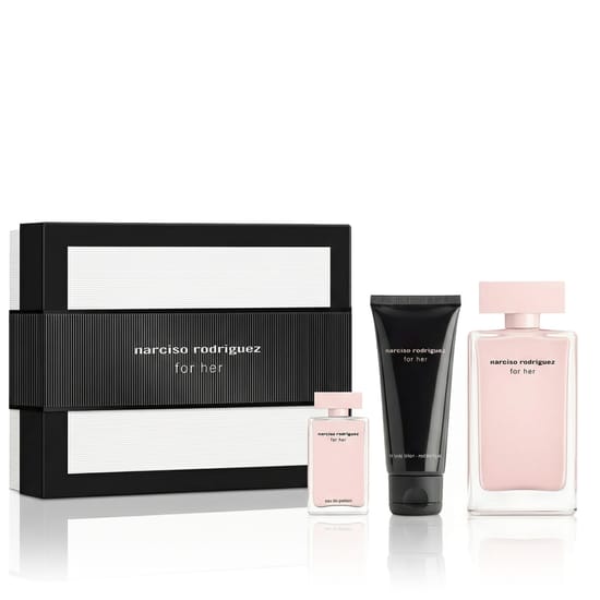 Подарочный набор Narciso Rodriguez For Her с парфюмерной водой, мини-флаконом и лосьоном для тела
