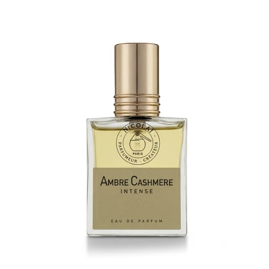Original packaging of Nicolai Parfumeur Createur Ambre Cashmere EDP Intense, Unisex fragrance Elegant bottle of Nicolai Parfumeur Createur Ambre Cashmere EDP Intense, Unisex amber scent