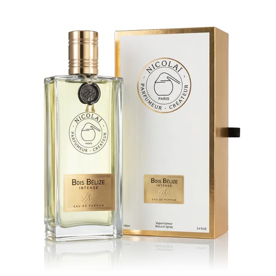 Luksuslik Nicolai Parfumeur Createur Bois Bélize EDP Intense pudel minimalistlikus stiilis