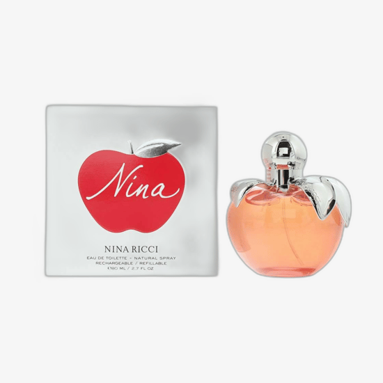 Nina Ricci Nina EDT spray sample close-up showing minimalist design