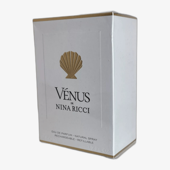 Sophisticated packaging of Nina Ricci Vénus EDP and body lotion