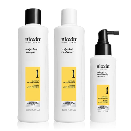 Nioxin System 1 Trial Kit Packaging Nioxin System 1 Trial Kit for Hair Care