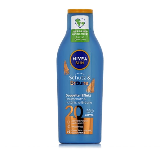 Nivea Sun Protect & Bronze SPF20 tanning lotion in packaging