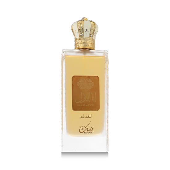 Оригинальная упаковка Nusuk Ana Al Awwal Golden EDP Бутылка Nusuk Ana Al Awwal Golden EDP крупным планом