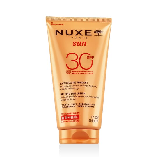 Nuxe Sun Delicious SPF 30 lotion providing effective skin protection from the sun
